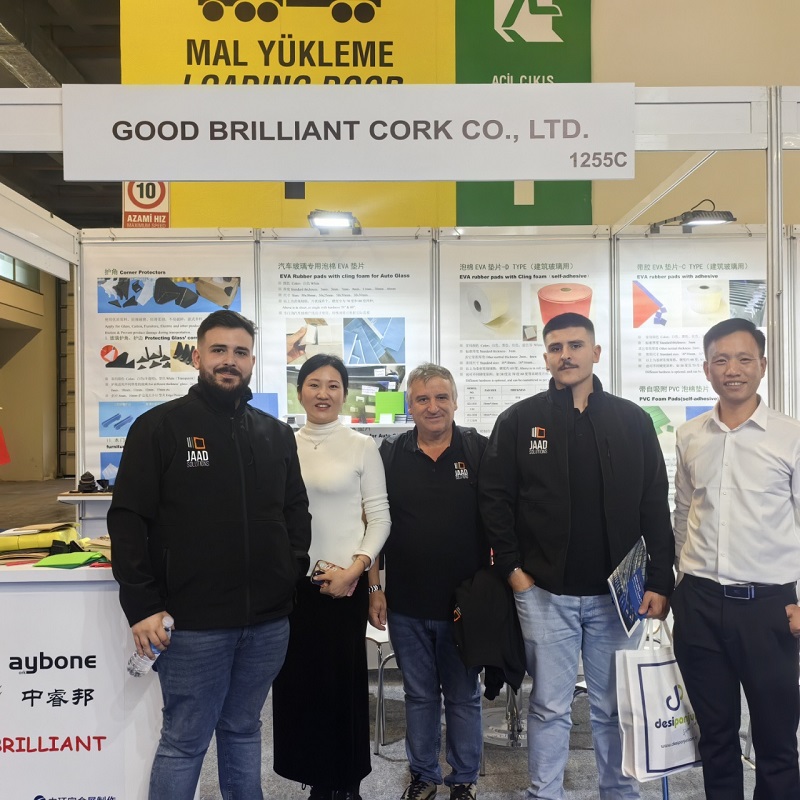 Good Brilliant International Limited Shines a 2025-ös törökországi nemzetközi üvegkiállításon, kiemelve a parafa betéteket és sarokvédőket